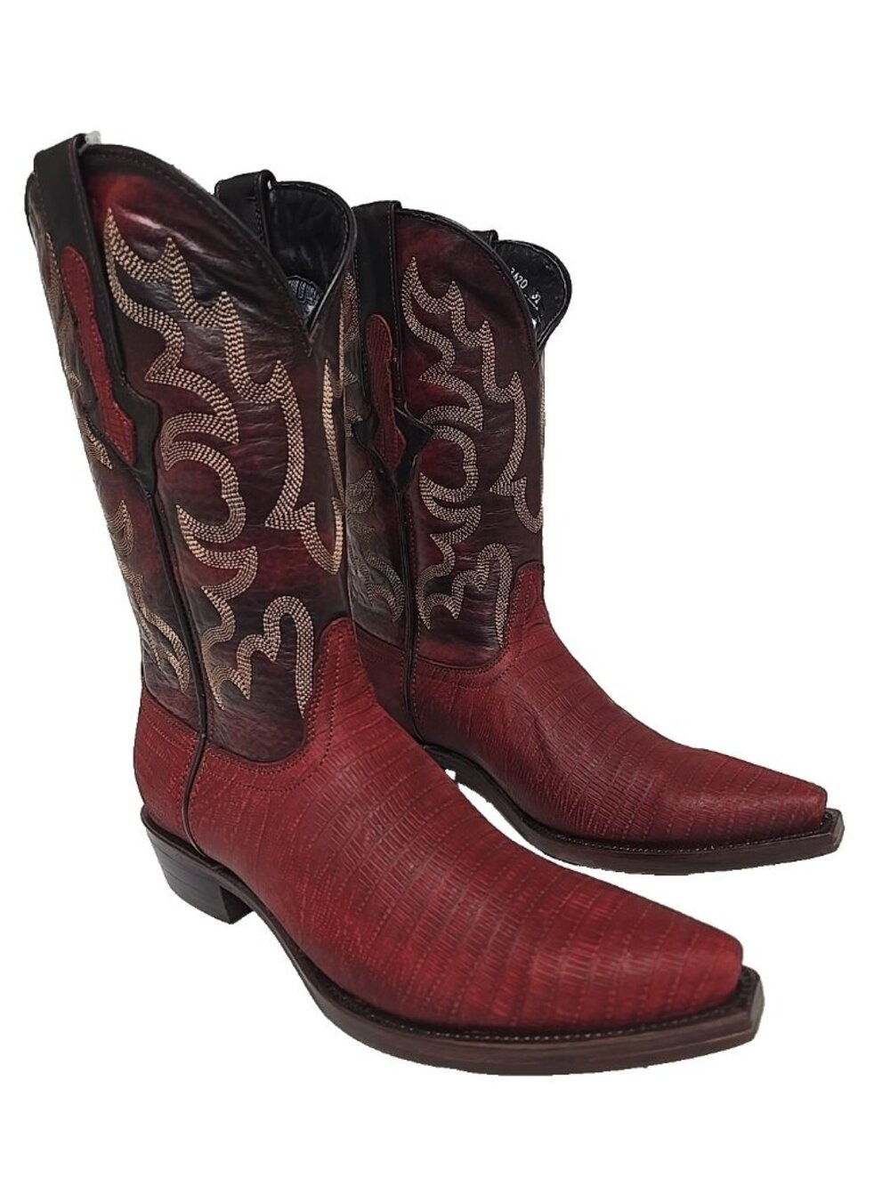 Dingo Men's DI 107 The Duke Snip Leather Pull On Western Boot Cherry Size 9D
